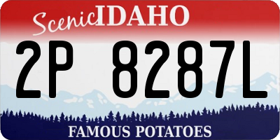 ID license plate 2P8287L