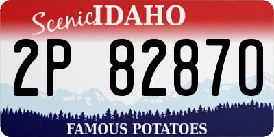 ID license plate 2P8287O