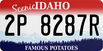 ID license plate 2P8287R