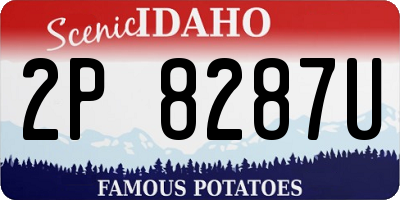 ID license plate 2P8287U