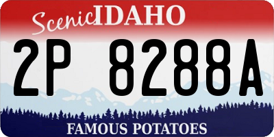ID license plate 2P8288A