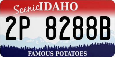 ID license plate 2P8288B