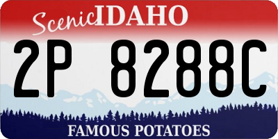ID license plate 2P8288C