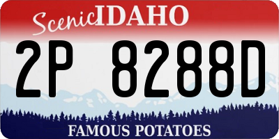 ID license plate 2P8288D