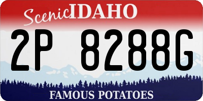 ID license plate 2P8288G