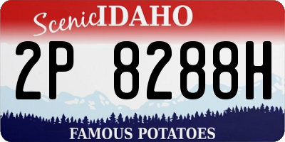 ID license plate 2P8288H