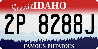 ID license plate 2P8288J