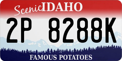 ID license plate 2P8288K