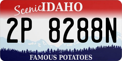 ID license plate 2P8288N