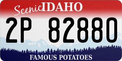 ID license plate 2P8288O