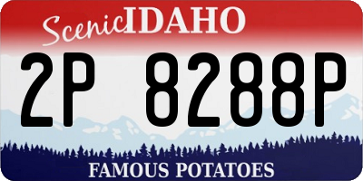 ID license plate 2P8288P
