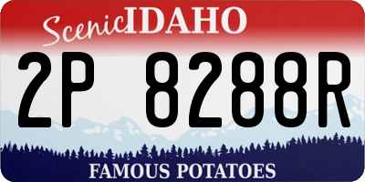 ID license plate 2P8288R