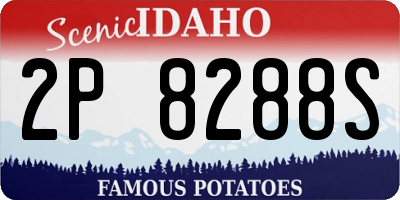 ID license plate 2P8288S