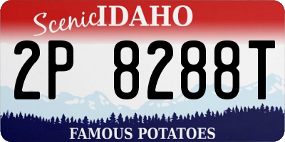 ID license plate 2P8288T