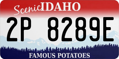 ID license plate 2P8289E