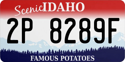 ID license plate 2P8289F