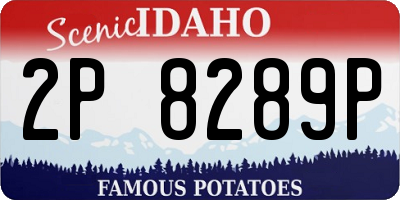 ID license plate 2P8289P
