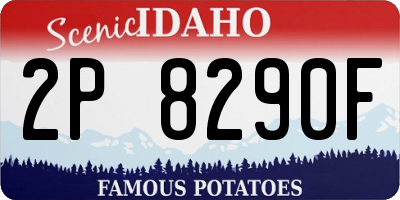 ID license plate 2P8290F