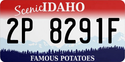 ID license plate 2P8291F