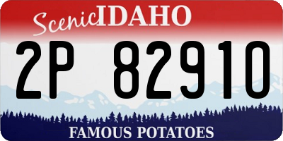 ID license plate 2P8291O