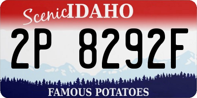 ID license plate 2P8292F