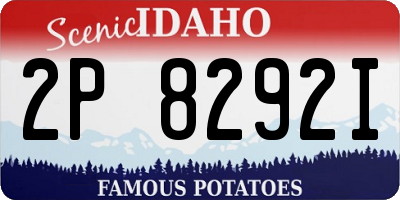 ID license plate 2P8292I