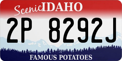 ID license plate 2P8292J