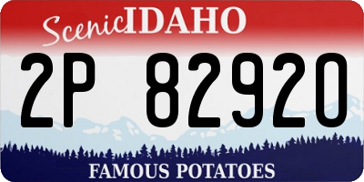 ID license plate 2P8292O