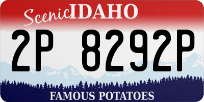 ID license plate 2P8292P