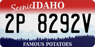 ID license plate 2P8292V