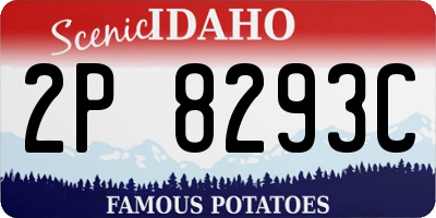 ID license plate 2P8293C