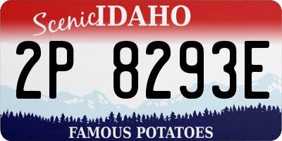 ID license plate 2P8293E