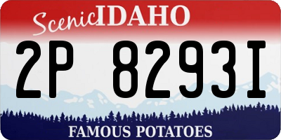 ID license plate 2P8293I