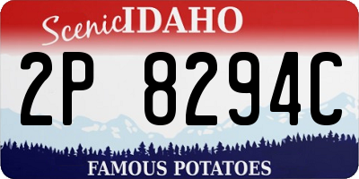 ID license plate 2P8294C