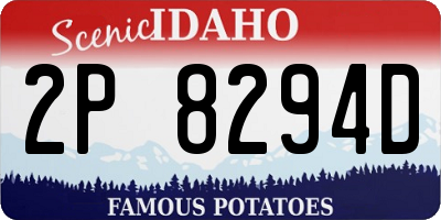 ID license plate 2P8294D