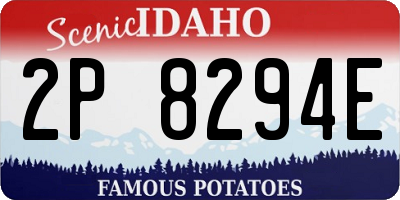 ID license plate 2P8294E