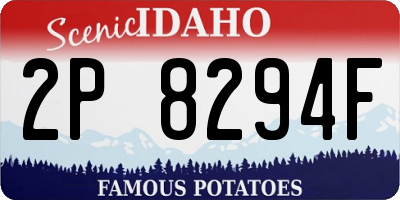 ID license plate 2P8294F
