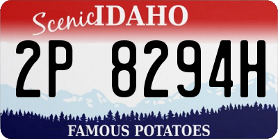 ID license plate 2P8294H
