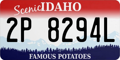 ID license plate 2P8294L