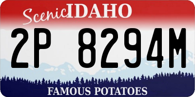 ID license plate 2P8294M