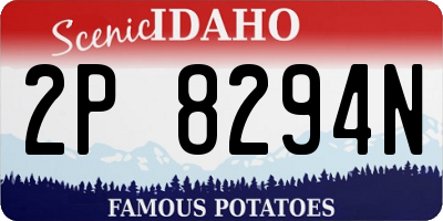 ID license plate 2P8294N