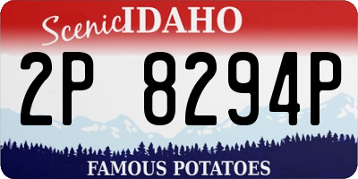 ID license plate 2P8294P