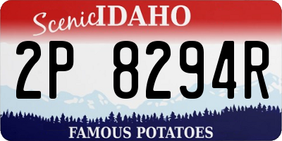 ID license plate 2P8294R