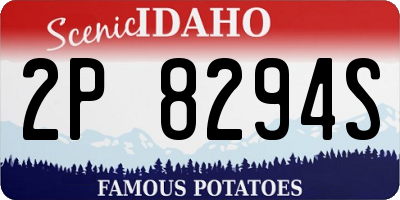ID license plate 2P8294S