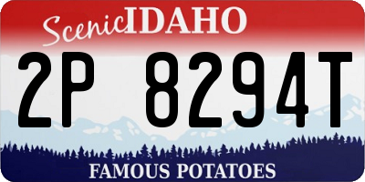 ID license plate 2P8294T