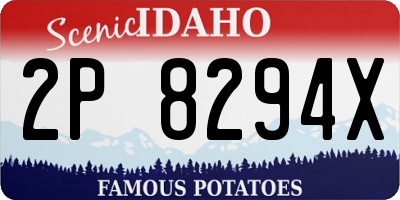 ID license plate 2P8294X