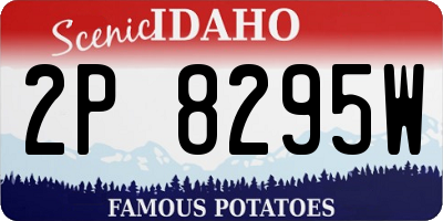 ID license plate 2P8295W
