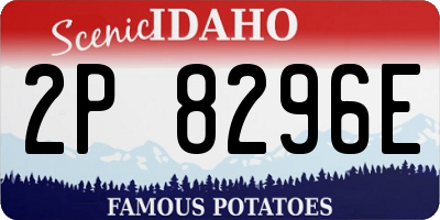 ID license plate 2P8296E