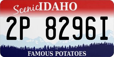 ID license plate 2P8296I