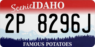 ID license plate 2P8296J